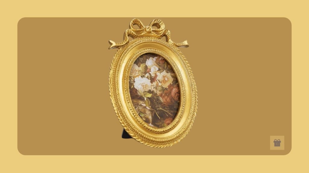 Porta-retrato vintage ornamentado Vicenpal – presente para mulheres até 100 reais